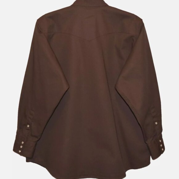 Cowboy Workwear WorkFlex Men's Chocolate Long Sleeve Western Work Shirt Size 3X - Picture 2 of 6